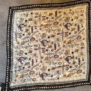 Ken Done Silk Scarf in Aboriginal-Style Print